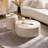 31.5'' Round Coffee Table With Mars Pattern For Living Room, Modern Drum Circle  Coffee Table For Living Room, No Need Assembly (Mars Pattern)-570514826