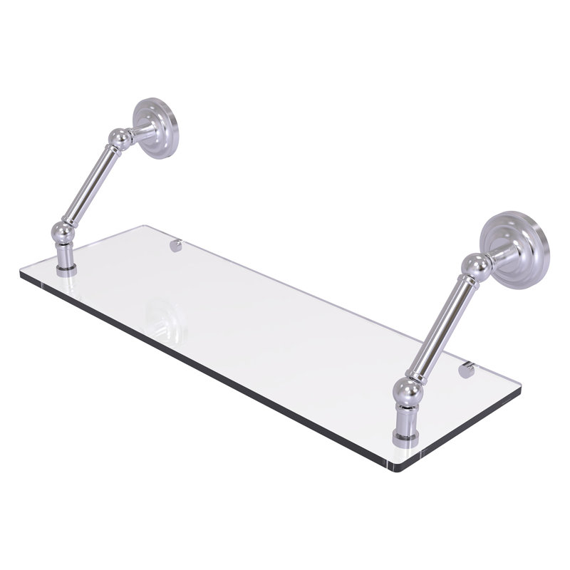 Jhene Bracket Shelf, Satin Chrome, 8" H x 24" W x 8" D