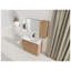 Meuble-lavabo autoportant de 40 po avec lavabo en céramique et deux tiroirs à fermeture en douceur, finition imitation chêne-129891690