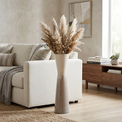 Richarson Ribbed Ceramic Floor Vase