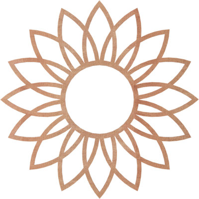 Médaillon de plafond en bois Daisy