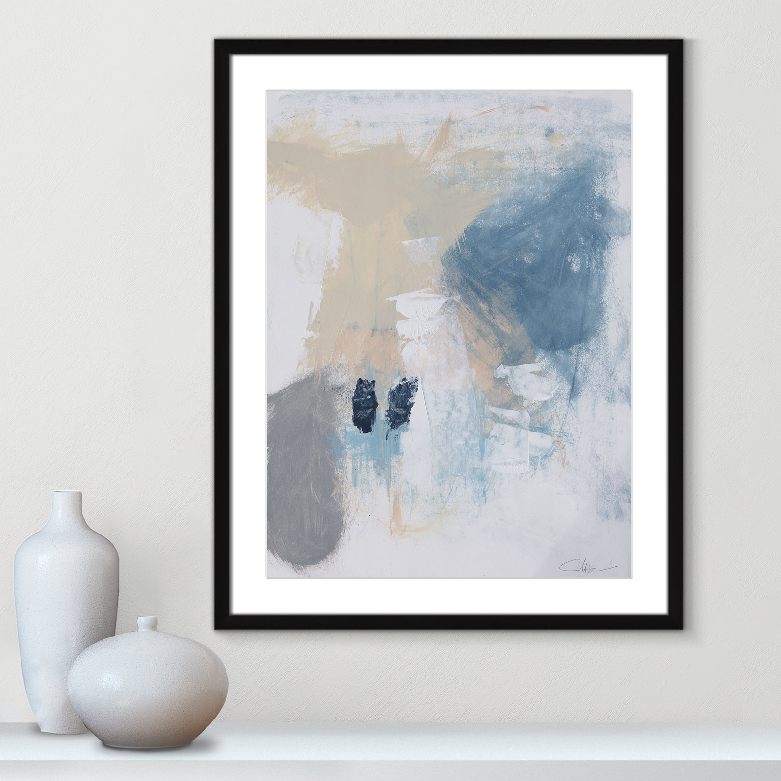 Coastal Carnival Collection "Coastal Carnival II" Print, Black Single Picture Framed Paper, White