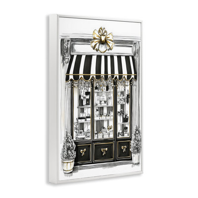 Giclée sur toile rayée Paris, par Petal Prints Design