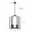 6-Light Dimmable Black Geometric Cage Lantern Pendant Chandelier-1908156299