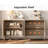 65" W Solid and Manufactured Wood Sideboard with Patchwork Doors-1743092848