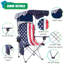 Ensemble de 2 chaises de camping portatives avec abat-jour intégré-1737406625