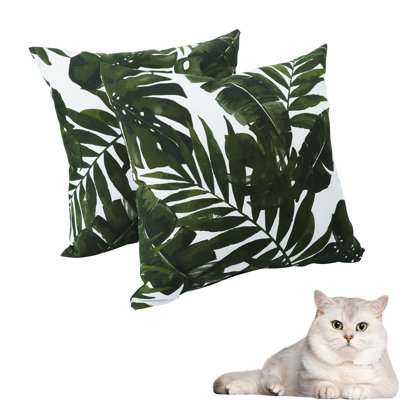 Ensemble de 2 coussins décoratifs, coussins de patio résistants à la décoloration, housses décoratives douces et confortables de 18 po x 18 po