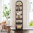 Industrial Arched Metal Bookshelf - 6-Tier Solid Wood Grain Storage Rack, Multi-Functional Display Cabinet for Living Room & Bedroom