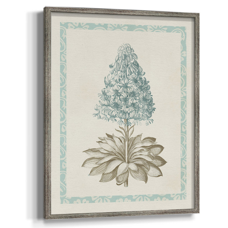 Reproduction encadrée Willow Blue Besler VI - bois massif, H 11 po x l 9 po