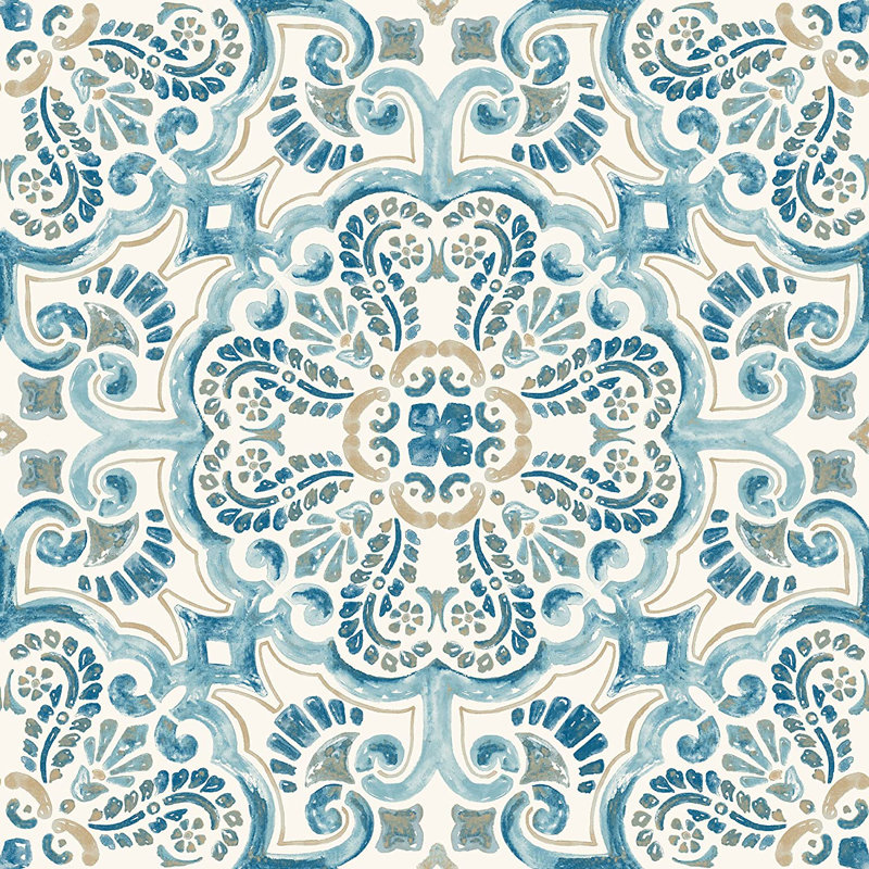 Buchholz 30.48 x 30.48 cm PVC Tile, Blue