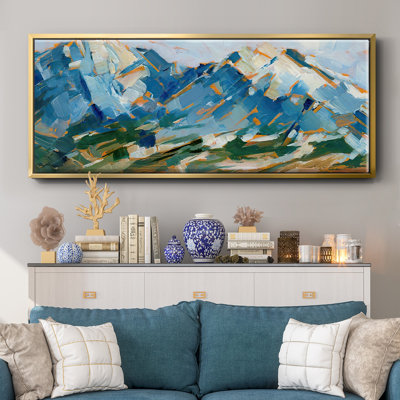 Blue Mountain Peaks I- Framed Canvas