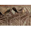 Tapis brun à motif géométrique Oushak 7 x 10