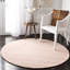 Tapis rose / ivoire en laine tissé à plat à la main Cuomhouse-238652323