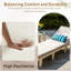 Sadir 200cm Long Acacia Sun Lounger-22972963