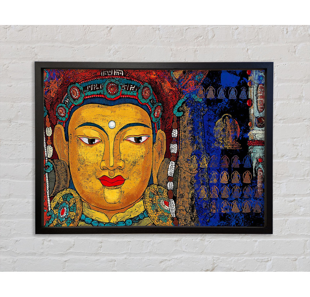 Tibetische Kunst Buddha - Einzelner Bilderrahmen Kunstdrucke auf Leinwand