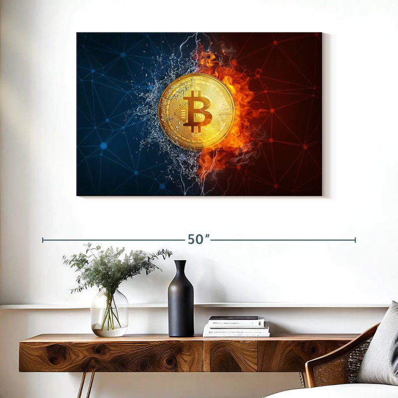 Bitcoin Duality, 26" H x 39" W
