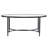 45" Black Glass And Metal Oval Coffee Table