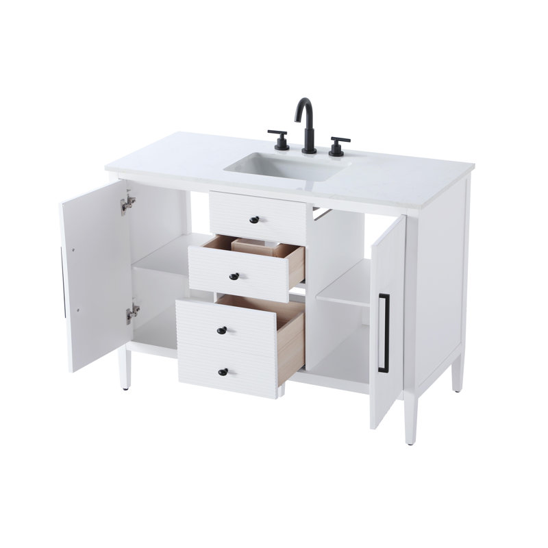 Meuble-lavabo simple 48 po, Blanc