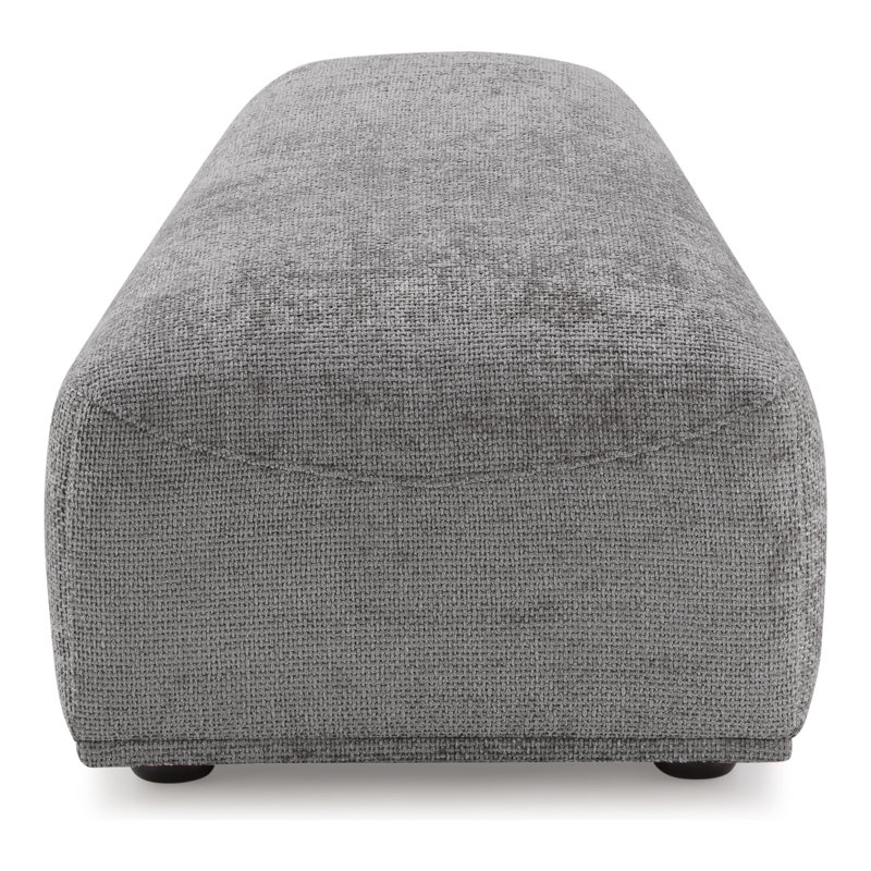 Aukeem Upholstered Ottoman, Gray Chenille