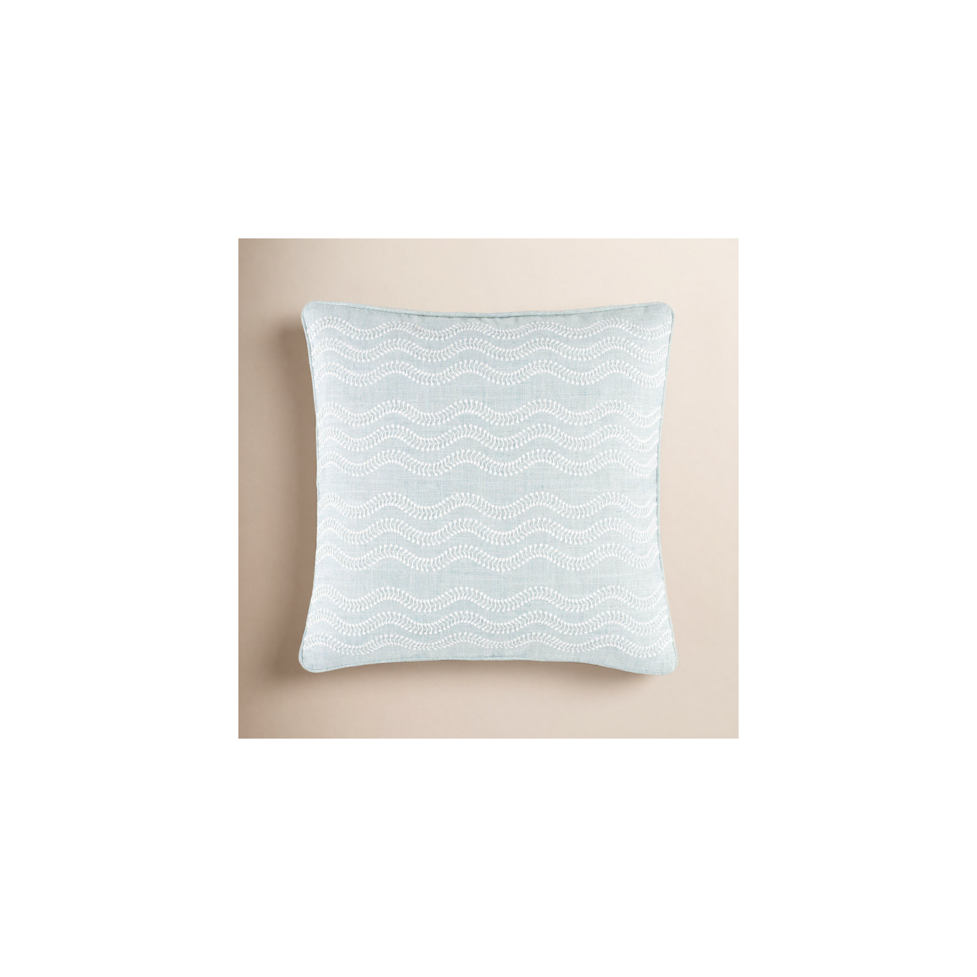 Scout Embroidered Indoor/Outdoor Pillow Cover, Ivory
