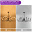 Lustre noir mat classique à 12 lumières de style bougie pour le salon