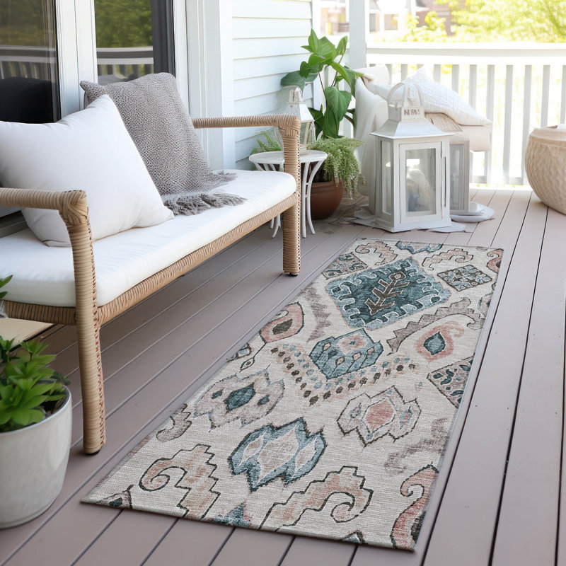 Lummus Moroccan Indoor / Outdoor Rug, Runner 2'3" x 7'6"