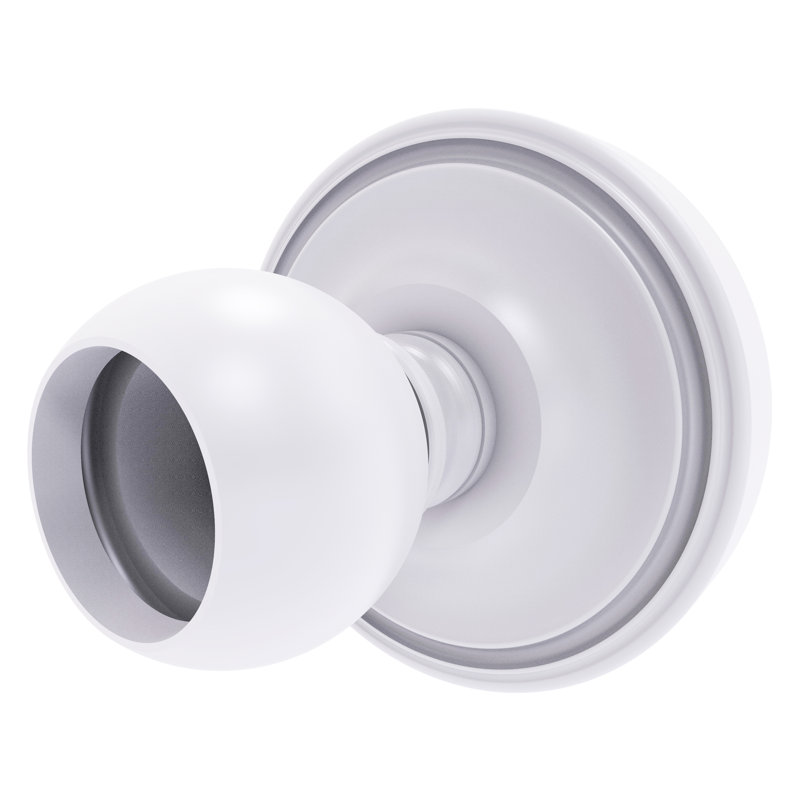 Écusson de rideau de douche Gober, Blanc mat