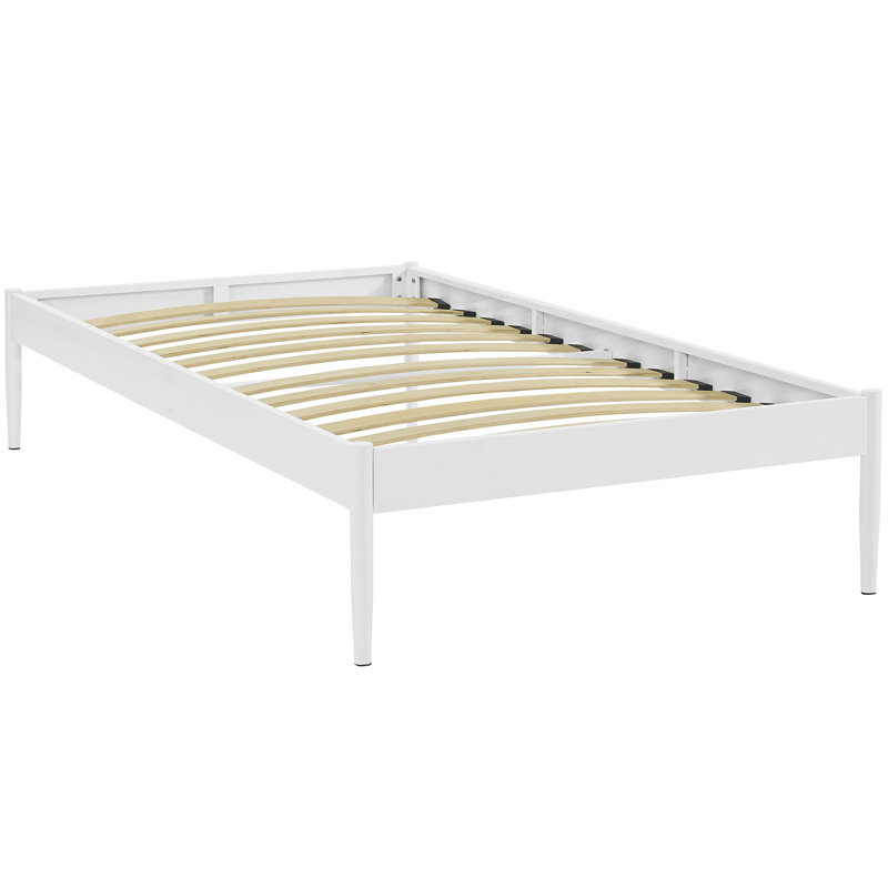 Modway Elsie Fabric Bed Frame, Twin, White