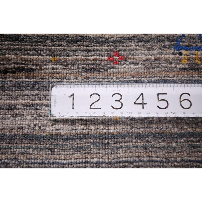 Tapis tribal rayé Gabbeh 8 x 8
