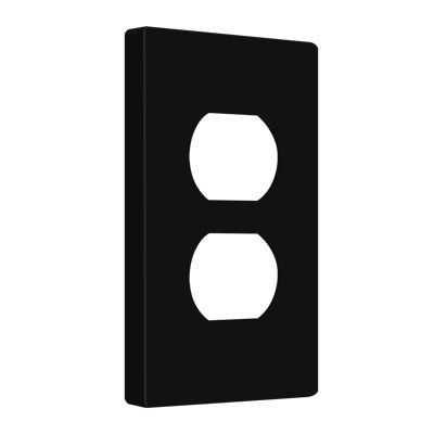 ENERLITES screwless wall plates - Duplex, Black