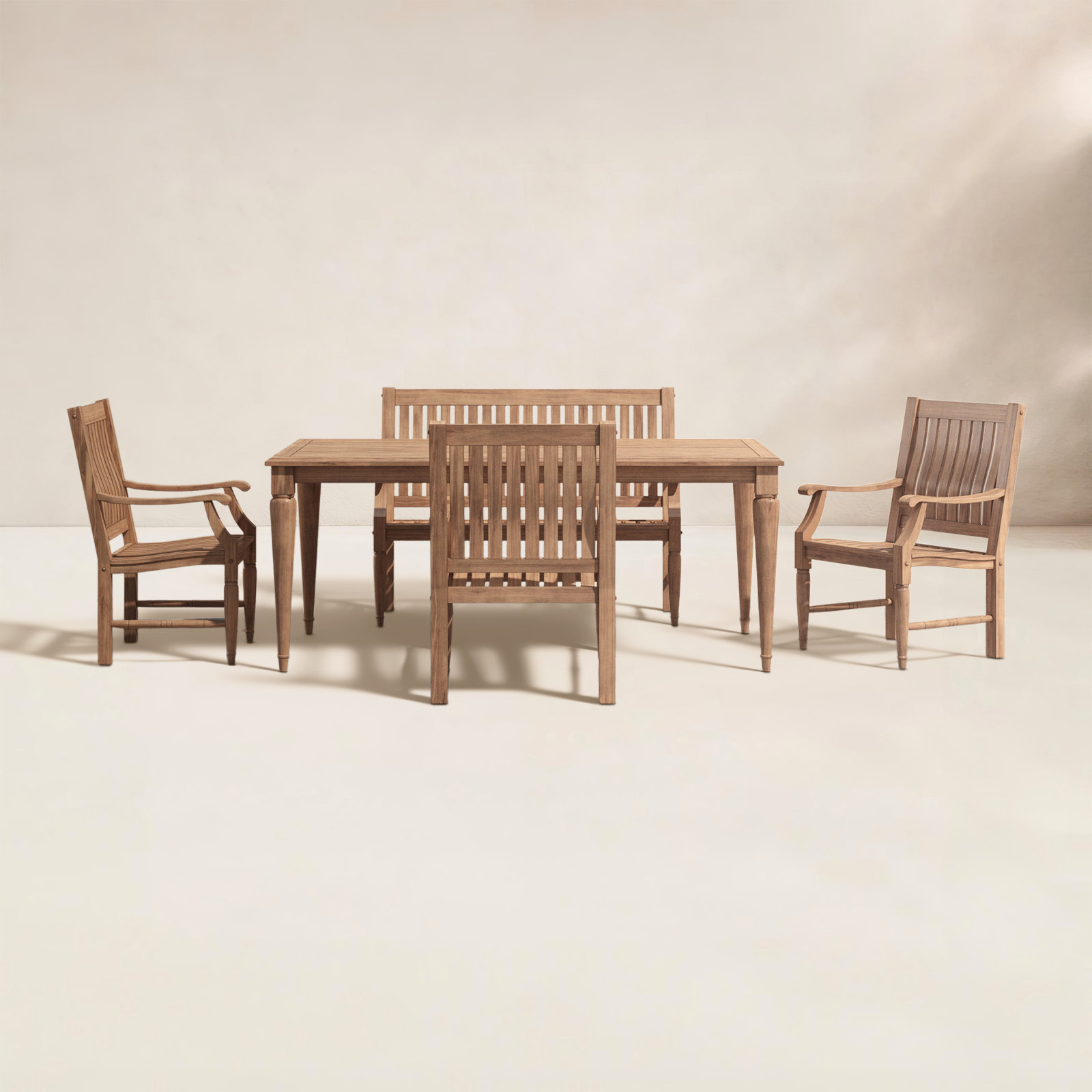 Kratzer 72" Teak Patio Dining Set