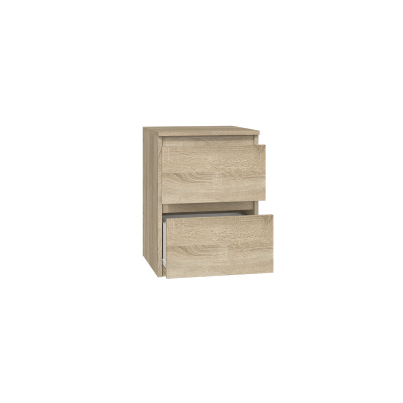 Delancey 30cm W Manufactured Wood Bedside Table, Oak Sonoma
