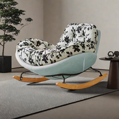 Chaise berçante crème