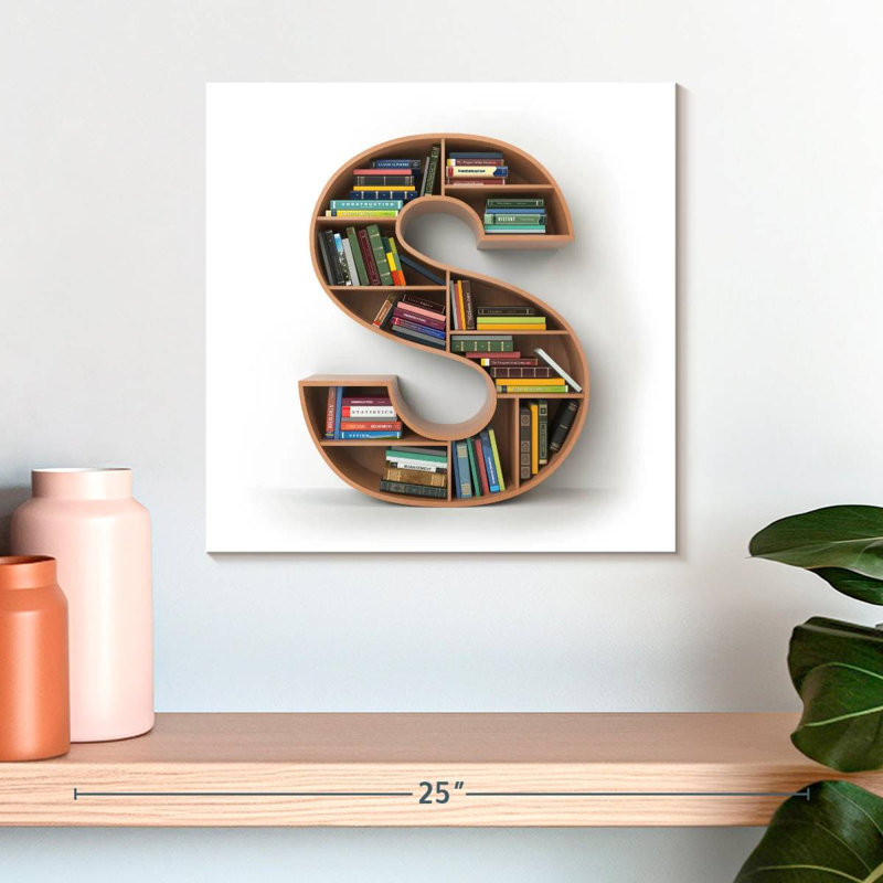 Bibliothèque Keiri, lettre S, H 16 po x l 16 po