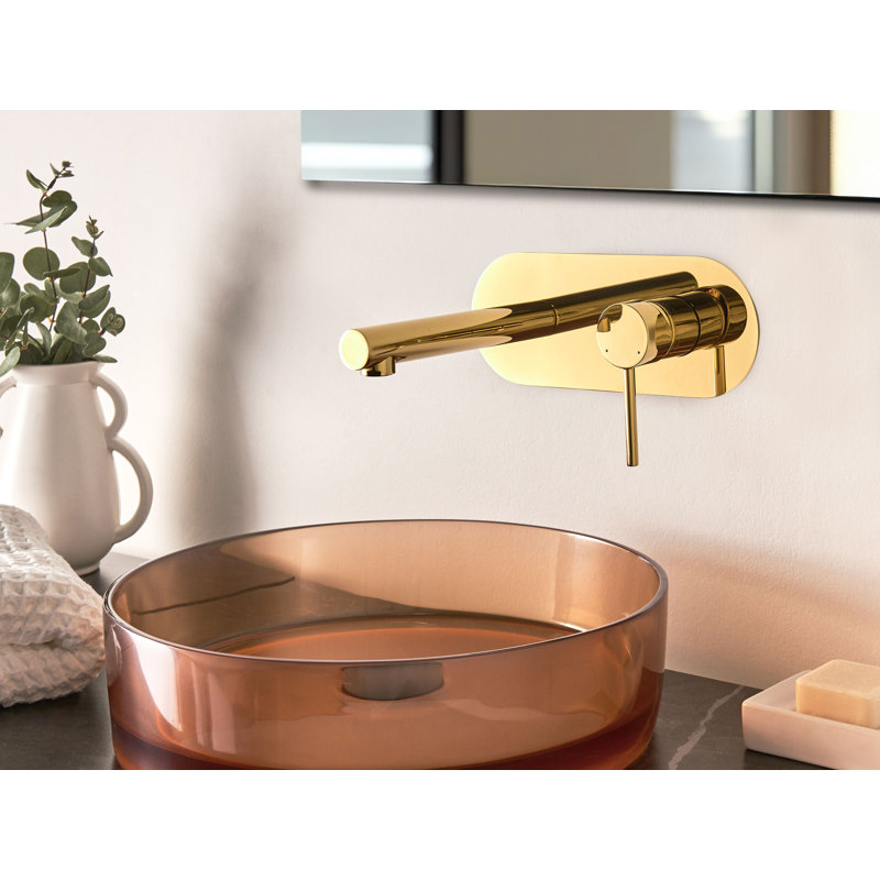 Wall Mounted Basin Mixer Tap CLAVIJO, Gold