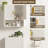 Bathroom Wall Cabinet, Wall-Mounted Medicine Cabinet With Adjustable Wood Shelf & Doors, Floating Bathroom Cabinet Over Toilet For Laundry Room & Kitchen & Living Room (White)-1252083609