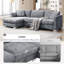 Canapé modulaire en L chenille de 96 po Modern Sectionals