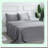 Luxury Gray Cotton Queen Sheet Set - 400 Thread Count, 100% Long Staple Cotton, Soft Bed Sheets with Deep Pocket - 4 Piece Set for Queen Size Beds, Fits Up to 16 Inch Mattress