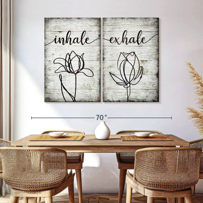 «Inhale Exhale Zen VIII», reproduction sur toile, H 42 po x l 57 po x P 1,25 po