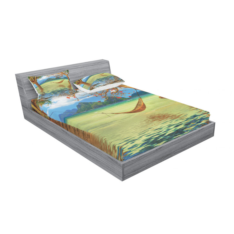 Microfiber Sheet Set, Queen Sheet Set with Fitted Sheet