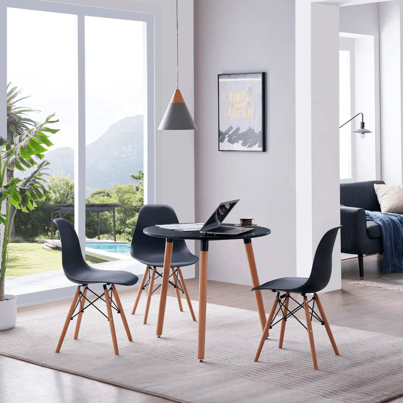 Chaise d'appoint Carman, Noir, noir, noir, noir