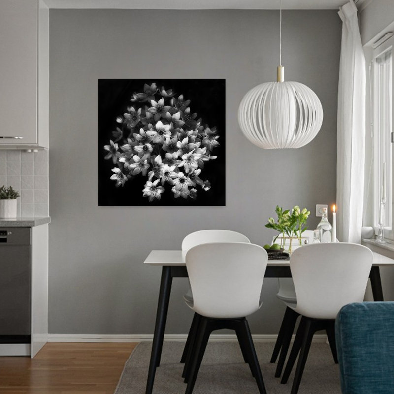 «Graceful Floral Cluster», art dramatique délicat, plante naturelle, H 32 po x l 32 po