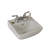 Vitreous China Rectangular Wall Mount Bathroom Sink with Overflow-18797841