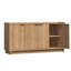 Buffet Chaunta de 60 po de largeur, console moderne à 4 portes avec console, buffet pour le rangement et l'organisation, table d'appoint moderne avec portes et tablettes, l 60 po x H 30 po x P 16 po, chêne naturel-99842324
