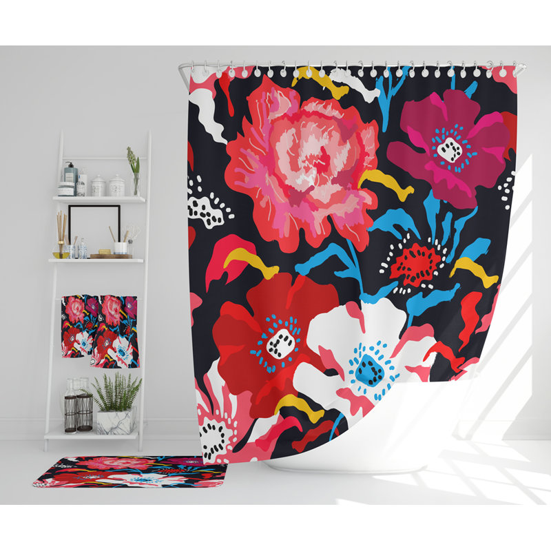 Natesa Polyester Shower Curtain Set