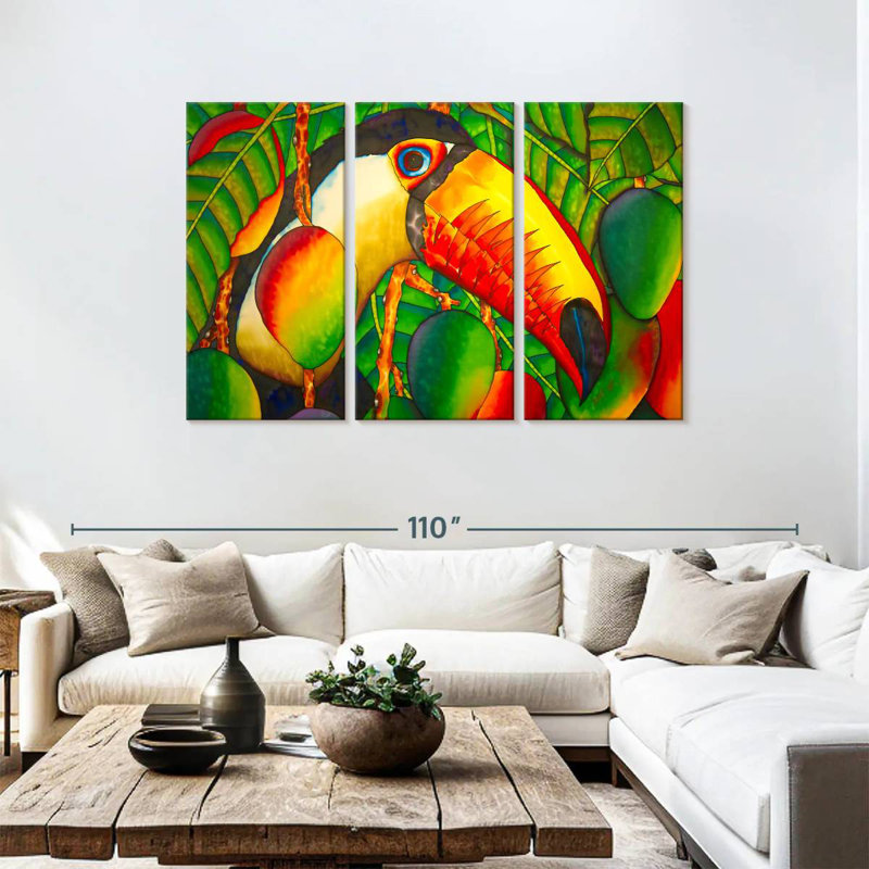 Paradise Toucan, 48" H x 74" W