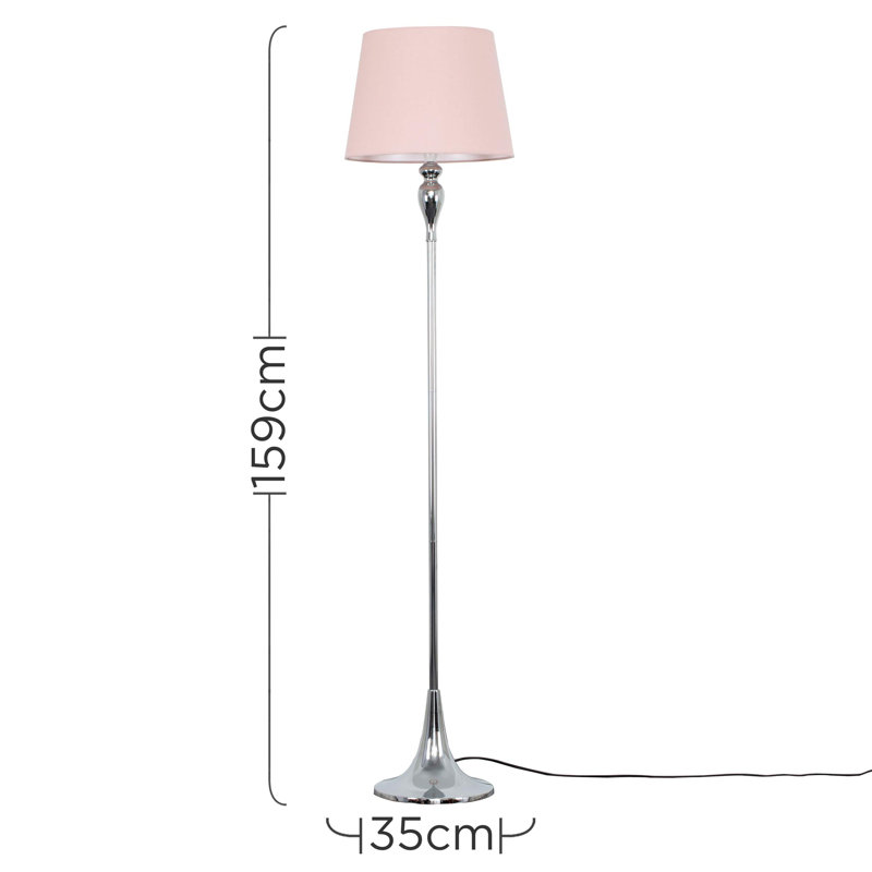 URBNLIVING 159cm Traditional Floor Lamp, Pink