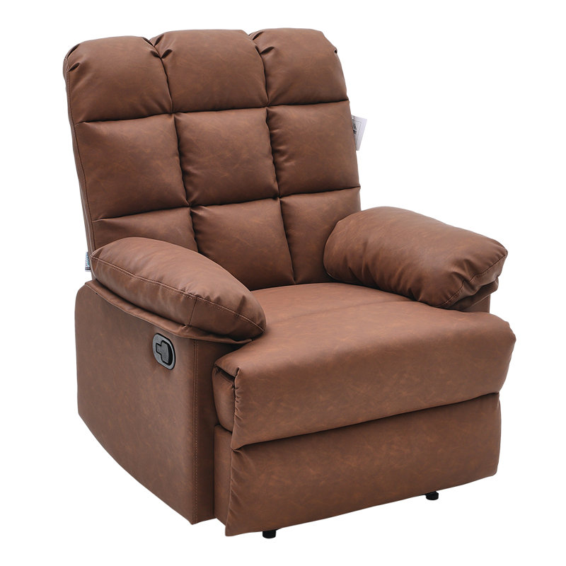 Upholstered Recliner Armchair, Brown
