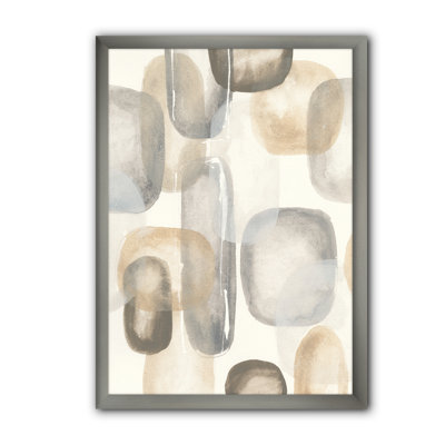 " Neutral Oval Gray Stones I "