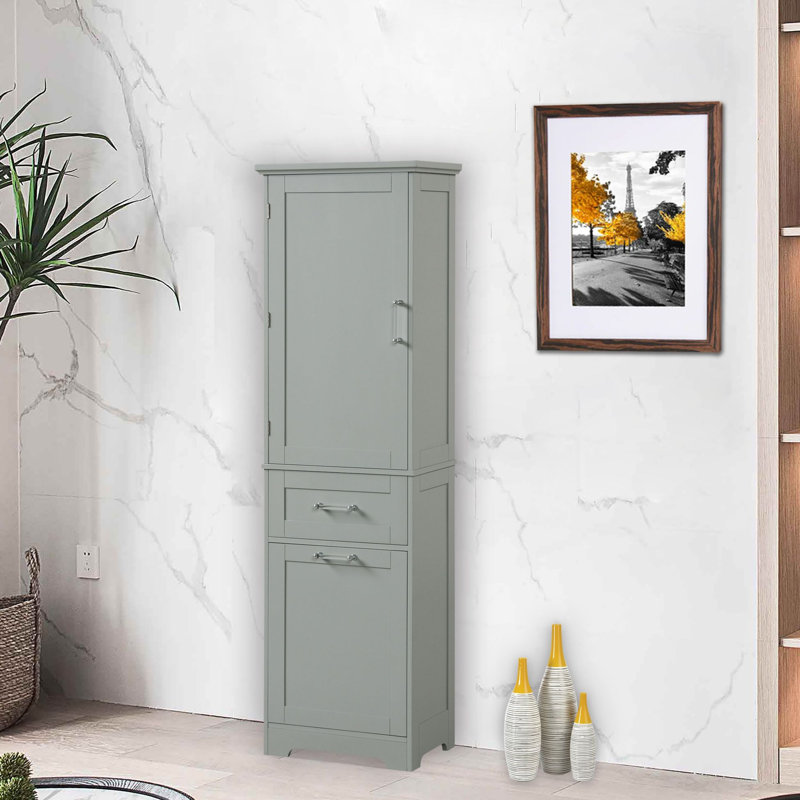 Spriha Linen Cabinet, Gray